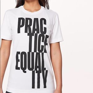 lululemon unisex practice equality worth 100 shirt